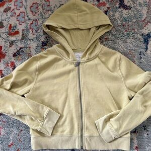 American Eagle Cropped Zip Up Hoodie